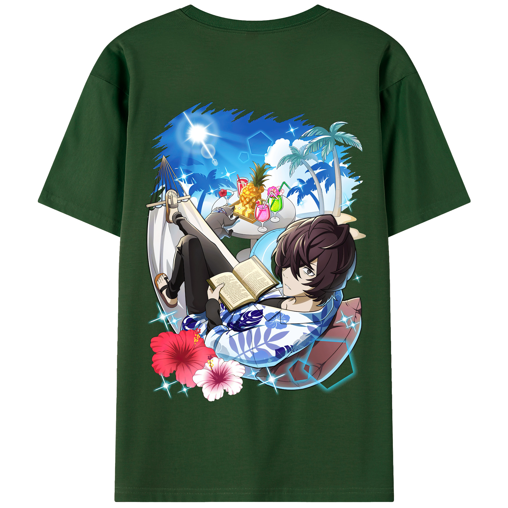 （画像用） 文豪ストレイドッグス Bungo Stray Dogs 綿100％半袖Tシャツ（背面プリント）